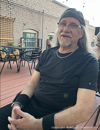 Dayton Tim Clark relaxing between sets at NAMA Asian Fusion Rooftop, Carrollton, Georgia