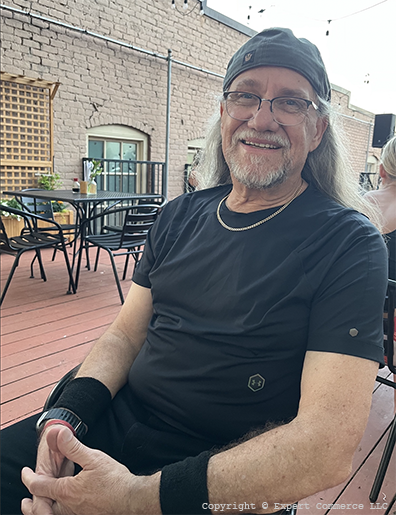 Dayton Tim Clark relaxing between sets at NAMA Asian Fusion Rooftop, Carrollton, Georgia